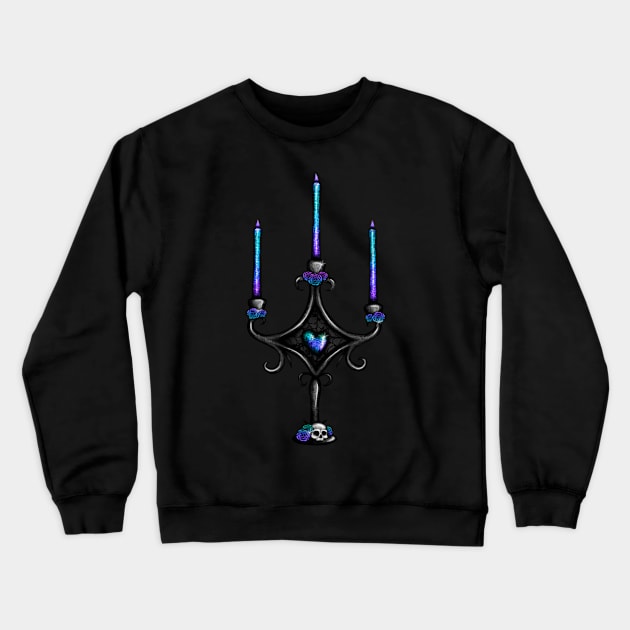 Dark Glitter Candlestick Crewneck Sweatshirt by DeneboArt